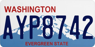 WA license plate AYP8742