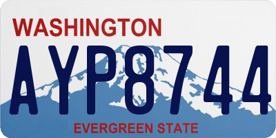 WA license plate AYP8744
