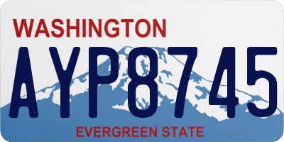 WA license plate AYP8745
