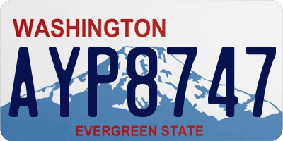 WA license plate AYP8747
