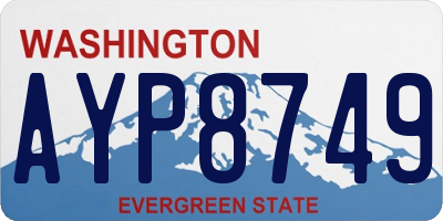 WA license plate AYP8749