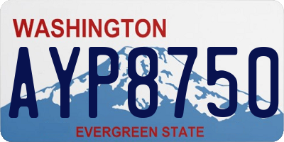 WA license plate AYP8750