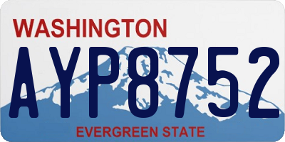 WA license plate AYP8752