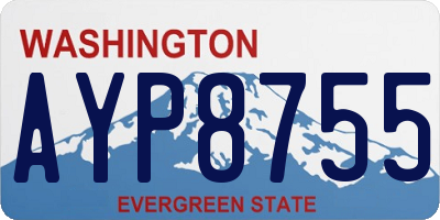 WA license plate AYP8755