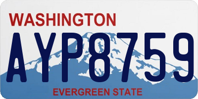 WA license plate AYP8759