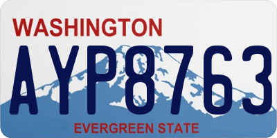 WA license plate AYP8763