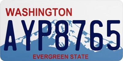 WA license plate AYP8765