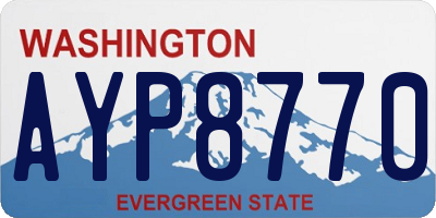 WA license plate AYP8770