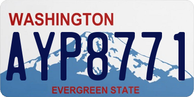 WA license plate AYP8771