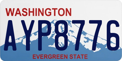 WA license plate AYP8776