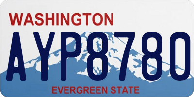 WA license plate AYP8780