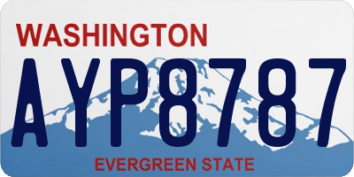 WA license plate AYP8787