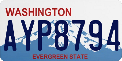 WA license plate AYP8794