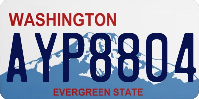WA license plate AYP8804