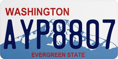 WA license plate AYP8807