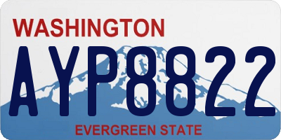 WA license plate AYP8822