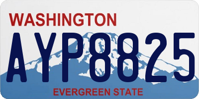 WA license plate AYP8825