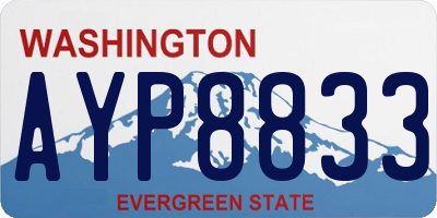WA license plate AYP8833
