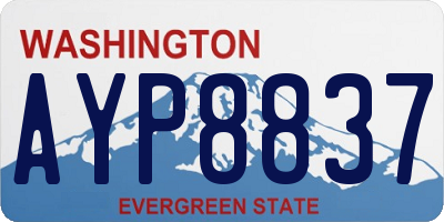 WA license plate AYP8837
