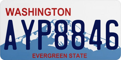 WA license plate AYP8846