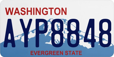 WA license plate AYP8848