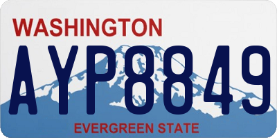 WA license plate AYP8849