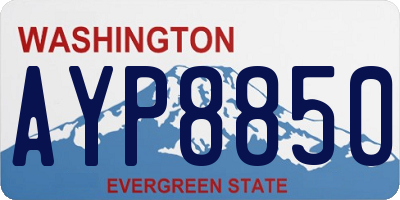 WA license plate AYP8850