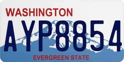 WA license plate AYP8854