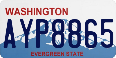 WA license plate AYP8865