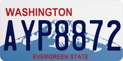 WA license plate AYP8872