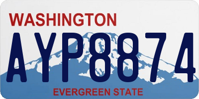 WA license plate AYP8874