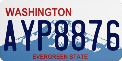 WA license plate AYP8876
