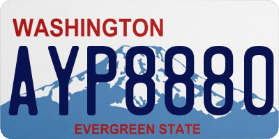 WA license plate AYP8880
