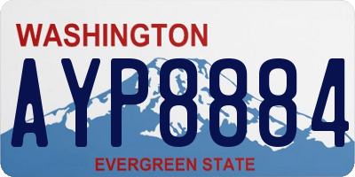 WA license plate AYP8884