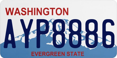 WA license plate AYP8886