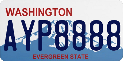 WA license plate AYP8888