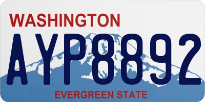 WA license plate AYP8892