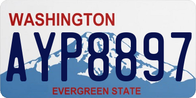 WA license plate AYP8897