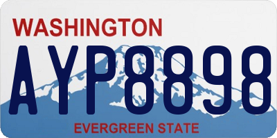 WA license plate AYP8898
