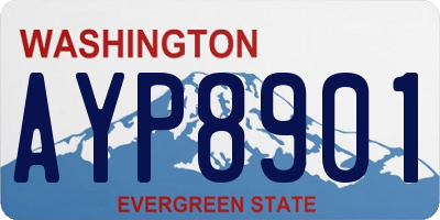 WA license plate AYP8901