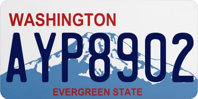 WA license plate AYP8902