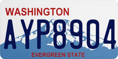 WA license plate AYP8904