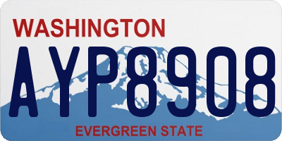 WA license plate AYP8908