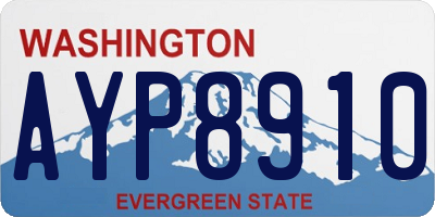 WA license plate AYP8910