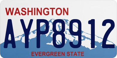 WA license plate AYP8912