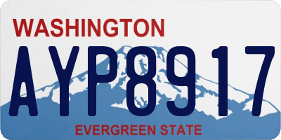 WA license plate AYP8917