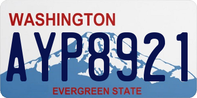WA license plate AYP8921