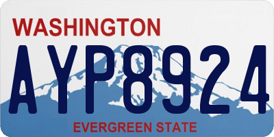 WA license plate AYP8924