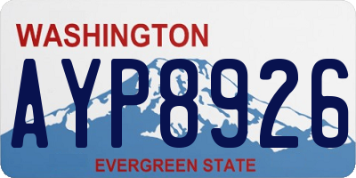 WA license plate AYP8926