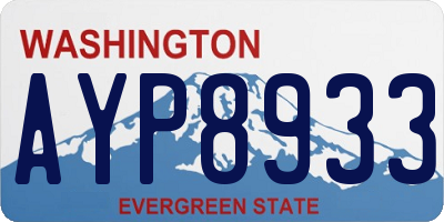 WA license plate AYP8933